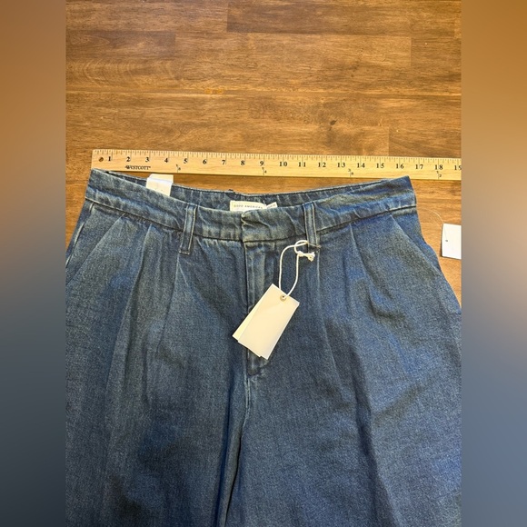 Good American 90s Pleated Trouser Jeans Woman’s SZ 8 Baggy Wide Leg High Rise - Picture 9 of 11